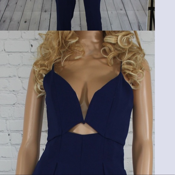 L’Artiste dark blue sleeveless jumpsuit size L - Picture 4 of 4